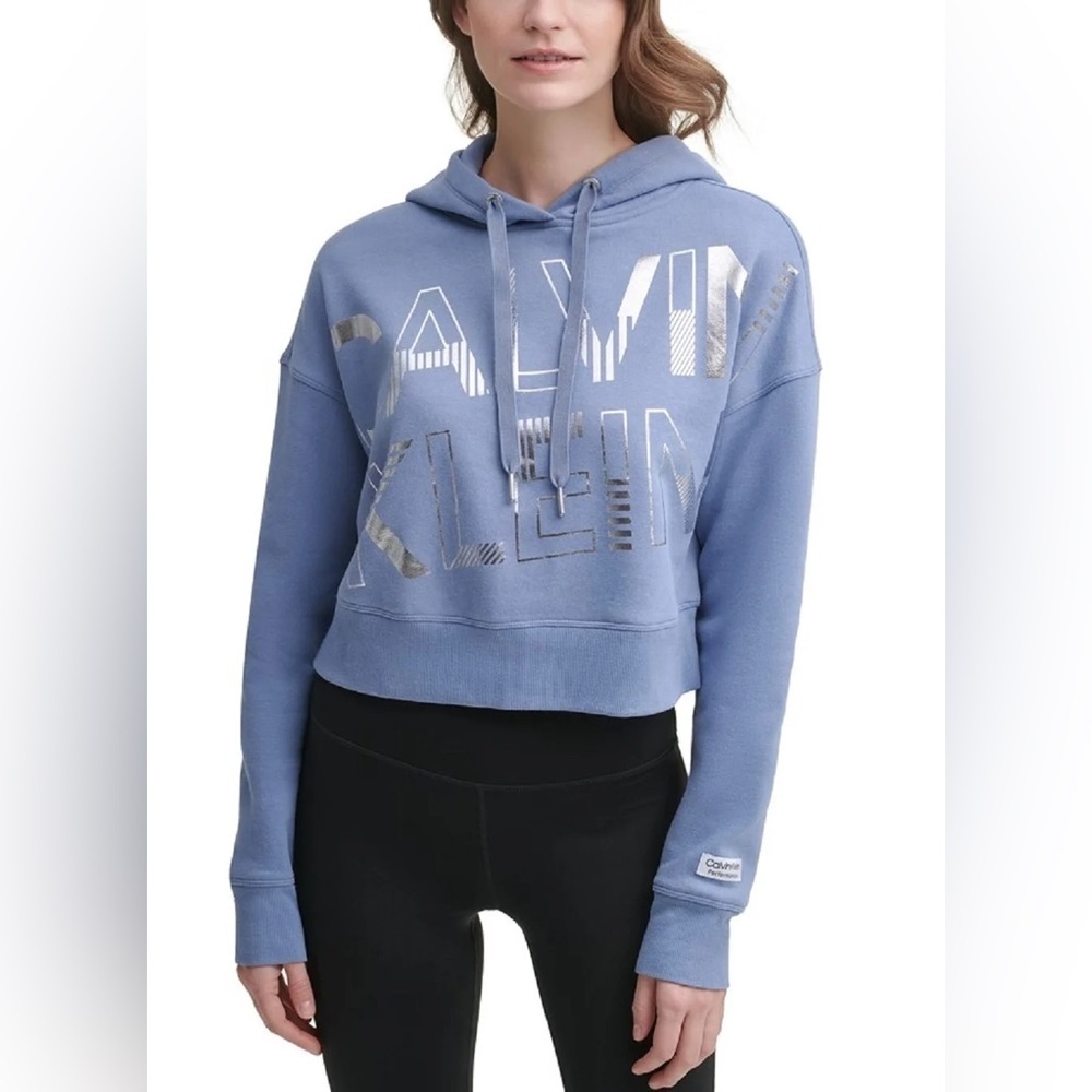 Calvin Klein Performance Logo-Graphic Fleece Hoodie